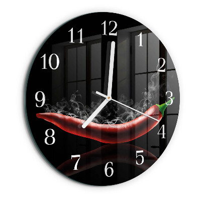 Round wall clock Chili peppers