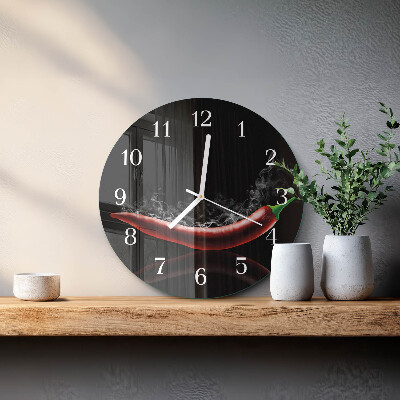 Round wall clock Chili peppers