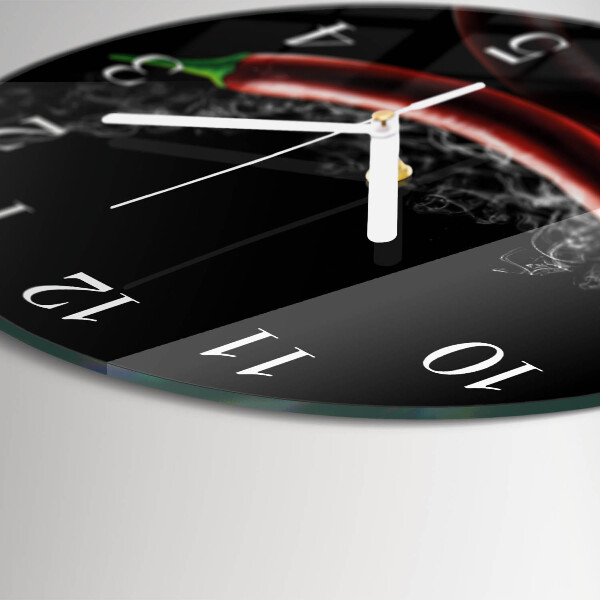Round wall clock Chili peppers