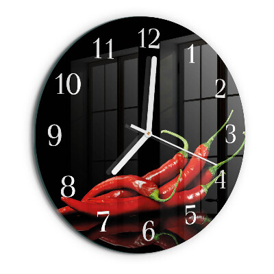 Round wall clock Chili peppers