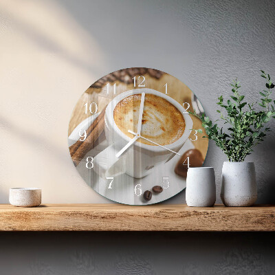 Round wall clock Coffee
