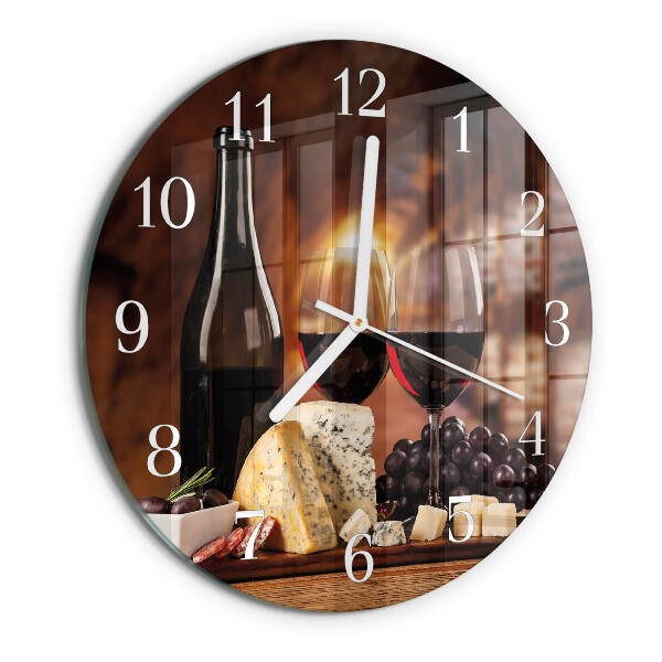 Round wall clock Wine