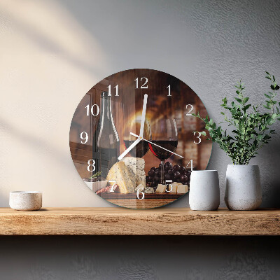 Round wall clock Wine