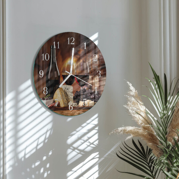 Round wall clock Wine