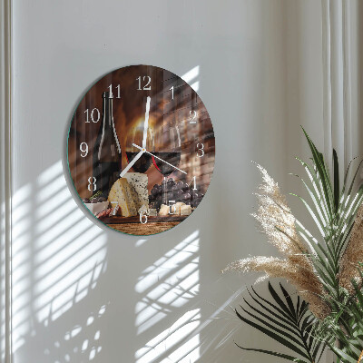 Round wall clock Wine