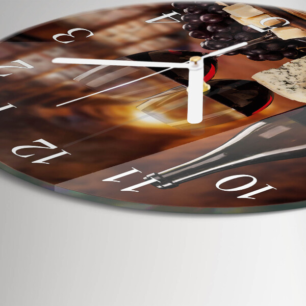 Round wall clock Wine