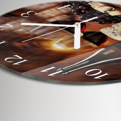 Round wall clock Wine