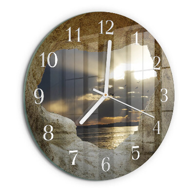 Round wall clock Heart in the Rock