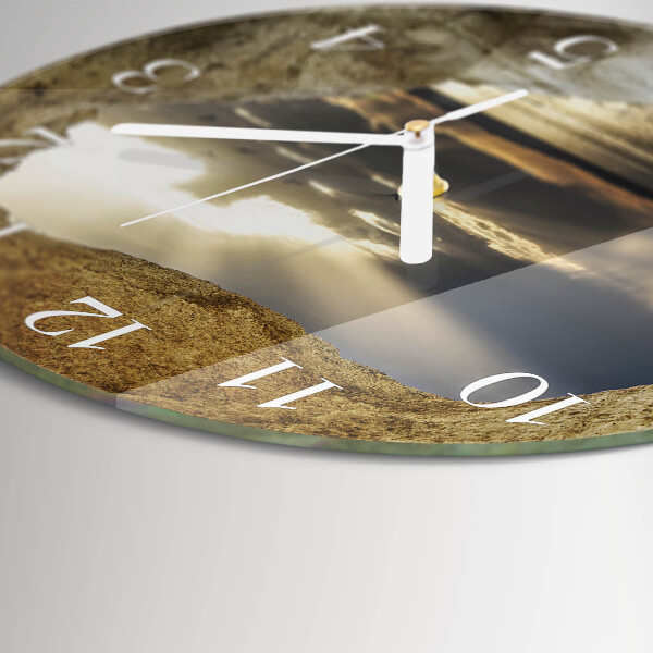 Round wall clock Heart in the Rock