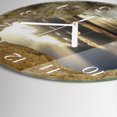 Round wall clock Heart in the Rock