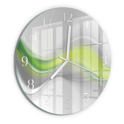 Round wall clock Waves of color