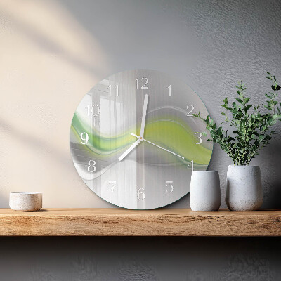 Round wall clock Waves of color
