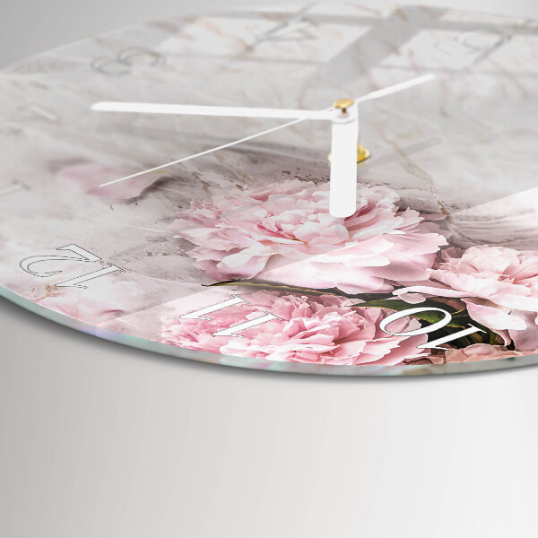 Round wall clock Flowers
