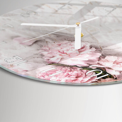 Round wall clock Flowers