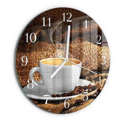Round wall clock Coffee Beans