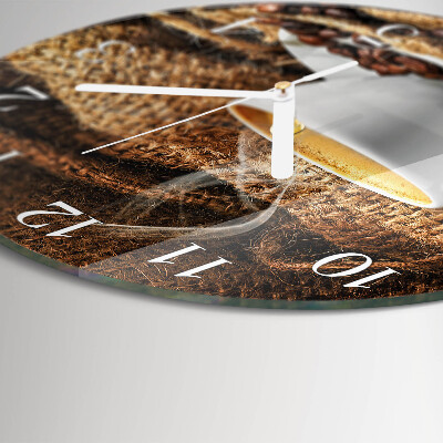 Round wall clock Coffee Beans