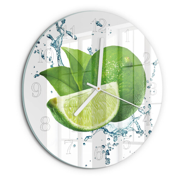 Round wall clock Calcium carbonate