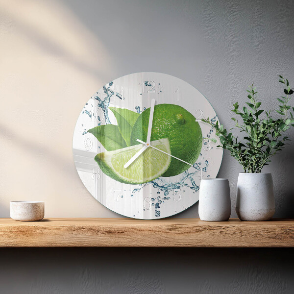 Round wall clock Calcium carbonate