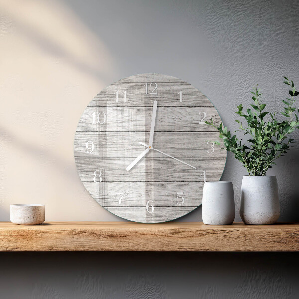 Round wall clock Gray boards