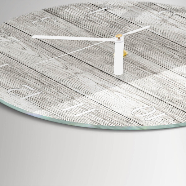 Round wall clock Gray boards