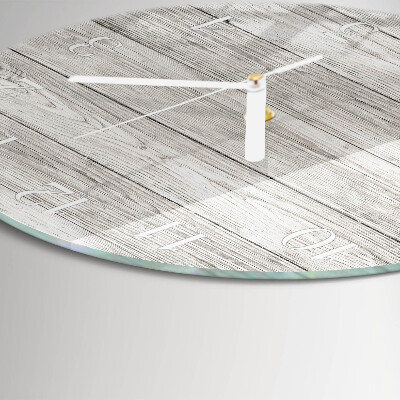 Round wall clock Gray boards
