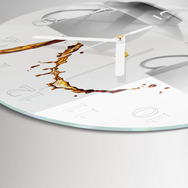 Round wall clock Cups of coffee