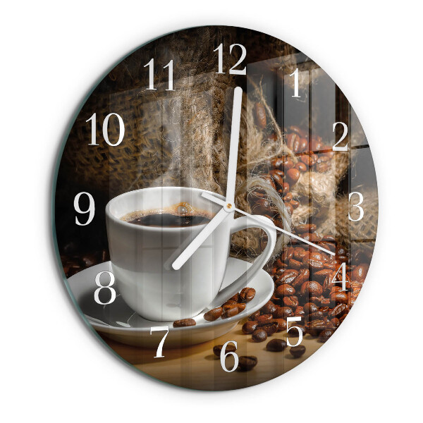 Round wall clock Coffee
