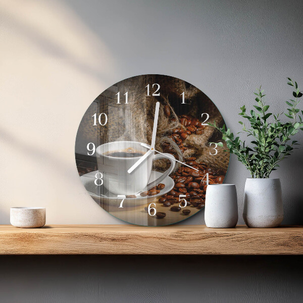 Round wall clock Coffee