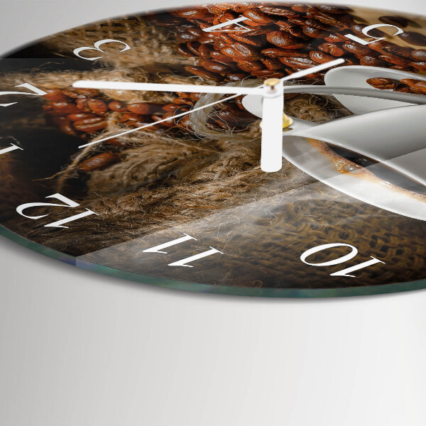 Round wall clock Coffee
