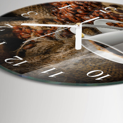 Round wall clock Coffee