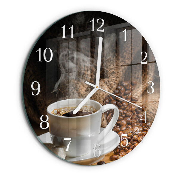 Round wall clock Coffee