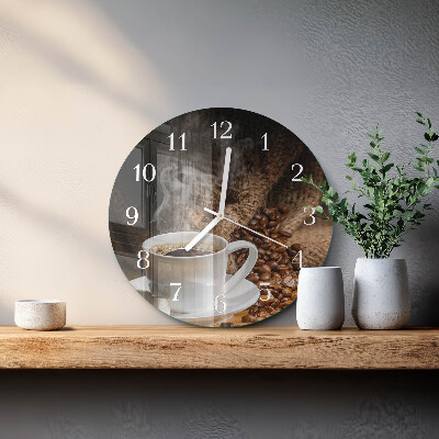 Round wall clock Coffee