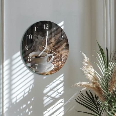 Round wall clock Coffee