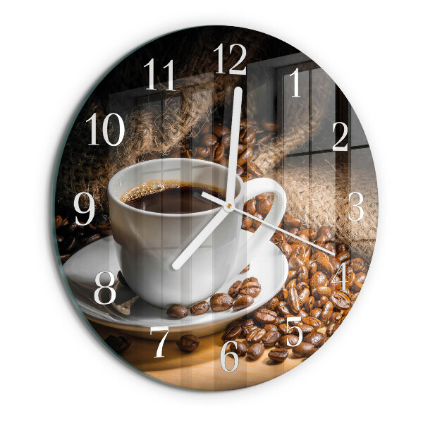 Round wall clock Coffee