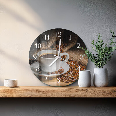 Round wall clock Coffee