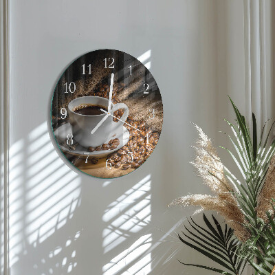 Round wall clock Coffee