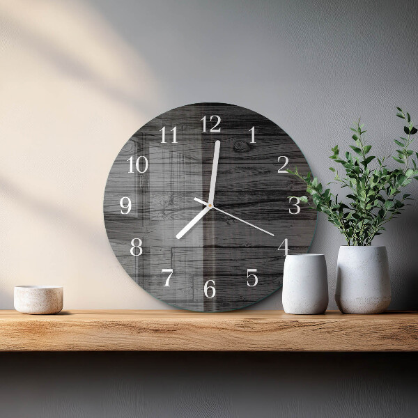 Round wall clock Wood