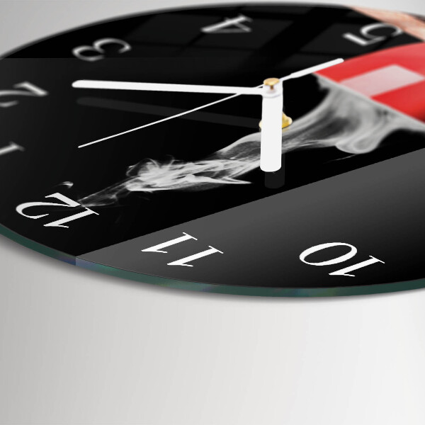 Round wall clock Cup of Coffee
