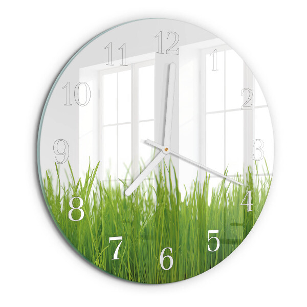 Round wall clock Grass