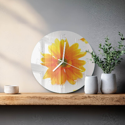 Round wall clock Flower