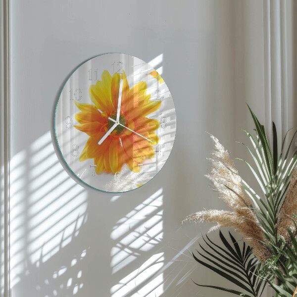 Round wall clock Flower