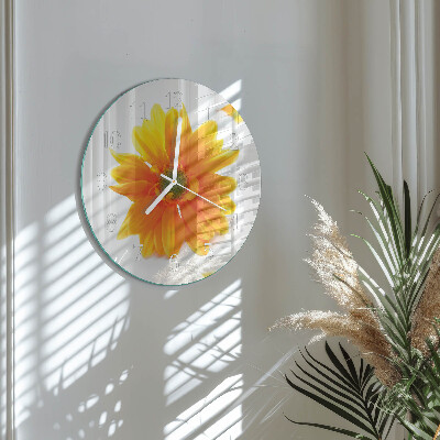 Round wall clock Flower