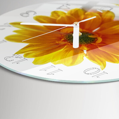 Round wall clock Flower