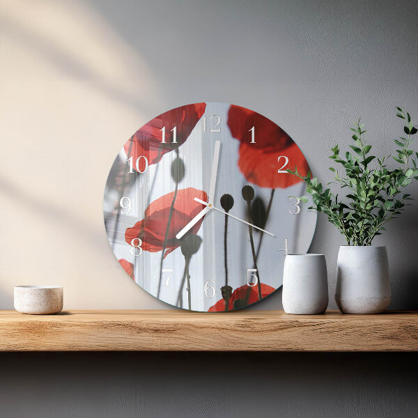Round wall clock Poppy