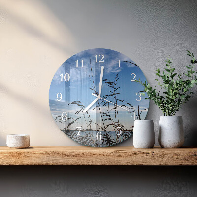 Round wall clock Grass