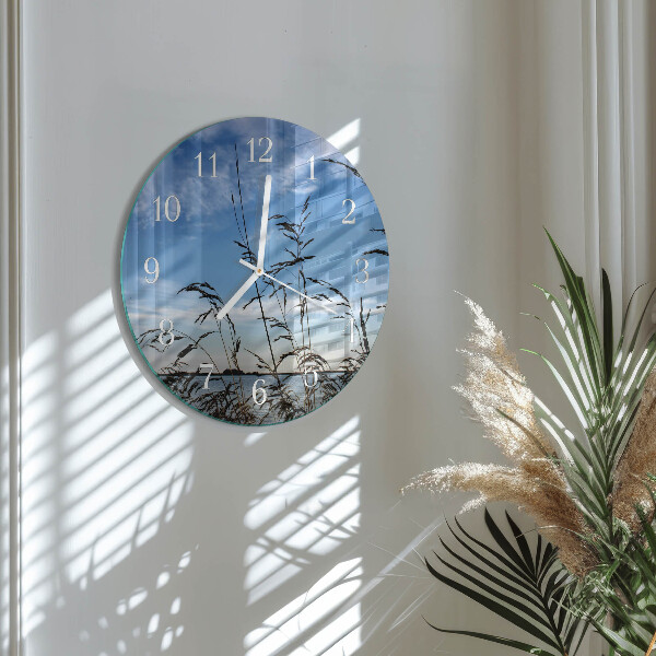 Round wall clock Grass