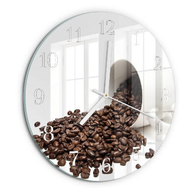 Round wall clock Cup of Coffee
