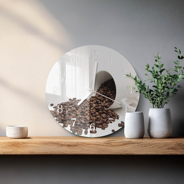 Round wall clock Cup of Coffee
