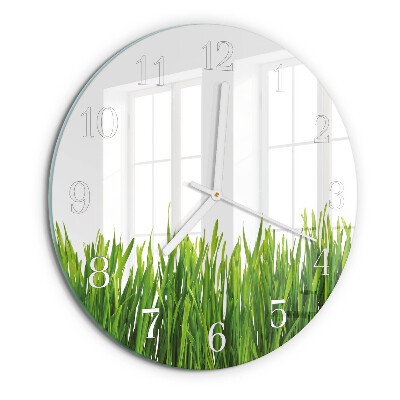 Round wall clock Grass