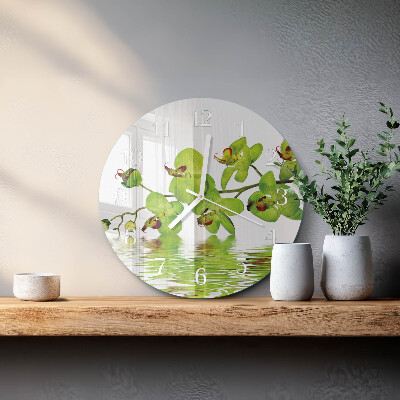 Round wall clock Orchid